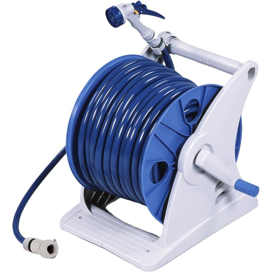 Green Life Hose Hose Reel 50m Comes with a foot step for easy winding Genius Hose Inner Diameter 15mm GR50GNF