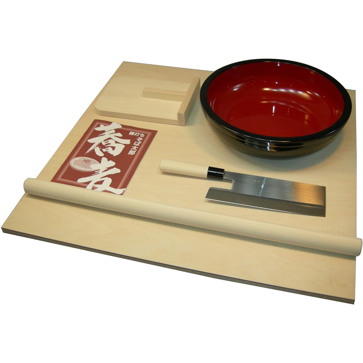 Kano Soba noodle set, Menuchi Taro, knife included, 60cm rolling board, recipe included 16882