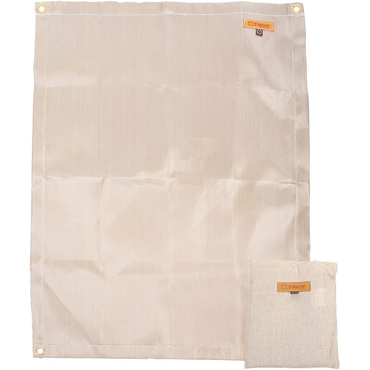S'more Fire Protection Sheet 60 x 80cm Sputter Sheet Instant Fire Resistance Temperature 1500 degrees Bonfire Sheet Fire Resistant Sheet Bonfire Sheet Camping Outdoor Barbecue Comes with grommet Non-stinging Storage bag with tag included Regular fire res