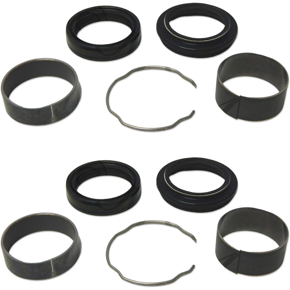 RW 0109-211 Front Fork Tube Seal Wiper Rebuild Kit (Set of 2) Repair Parts Compatible with Honda Suzuki