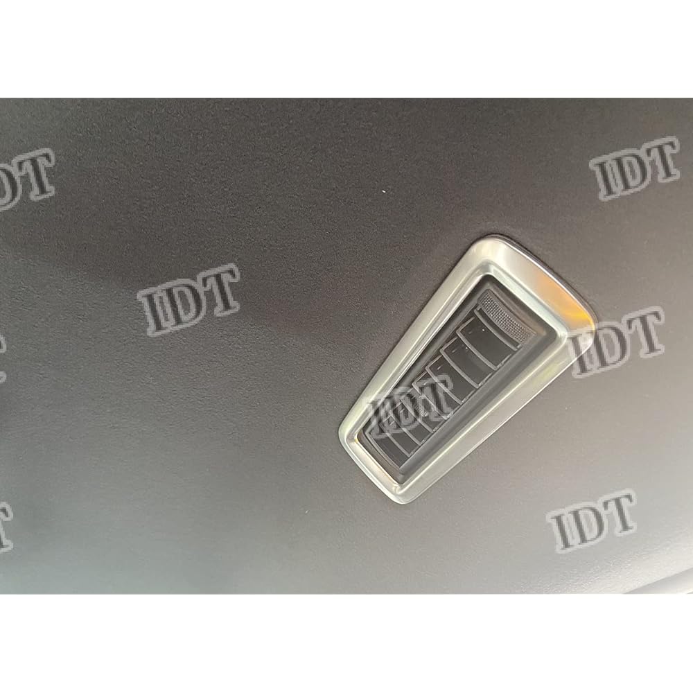 IDT Mini Waist Included 80 Series Voxy Noah Esquire Silver Rear Air Conditioner Cover Interior Panel 2nd Row 3rd Row Duct Garnish Bezel Trim Easy Installation (Rear Air Conditioner Cover Silver Set of 4)