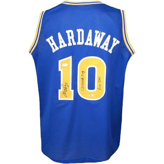 Tim Hardaway autograph + RUN TMC CROSSOVER KING jersey with additional ink PSADNA autograph session on-site inspection certificate included Seed Stars certificate of authenticity included