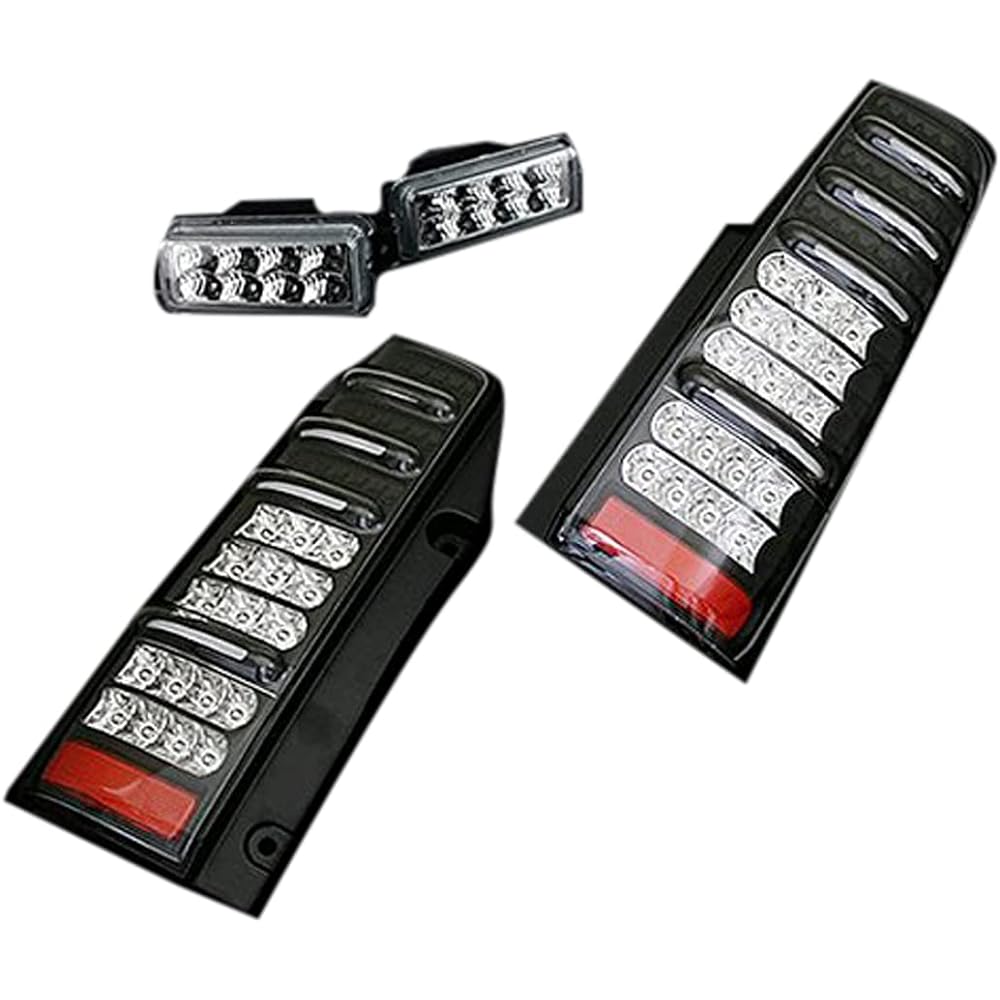 Jimny JB23 Thunder LED Tail Lamp, Black Rims, *Backlamp with Bonus Backlight