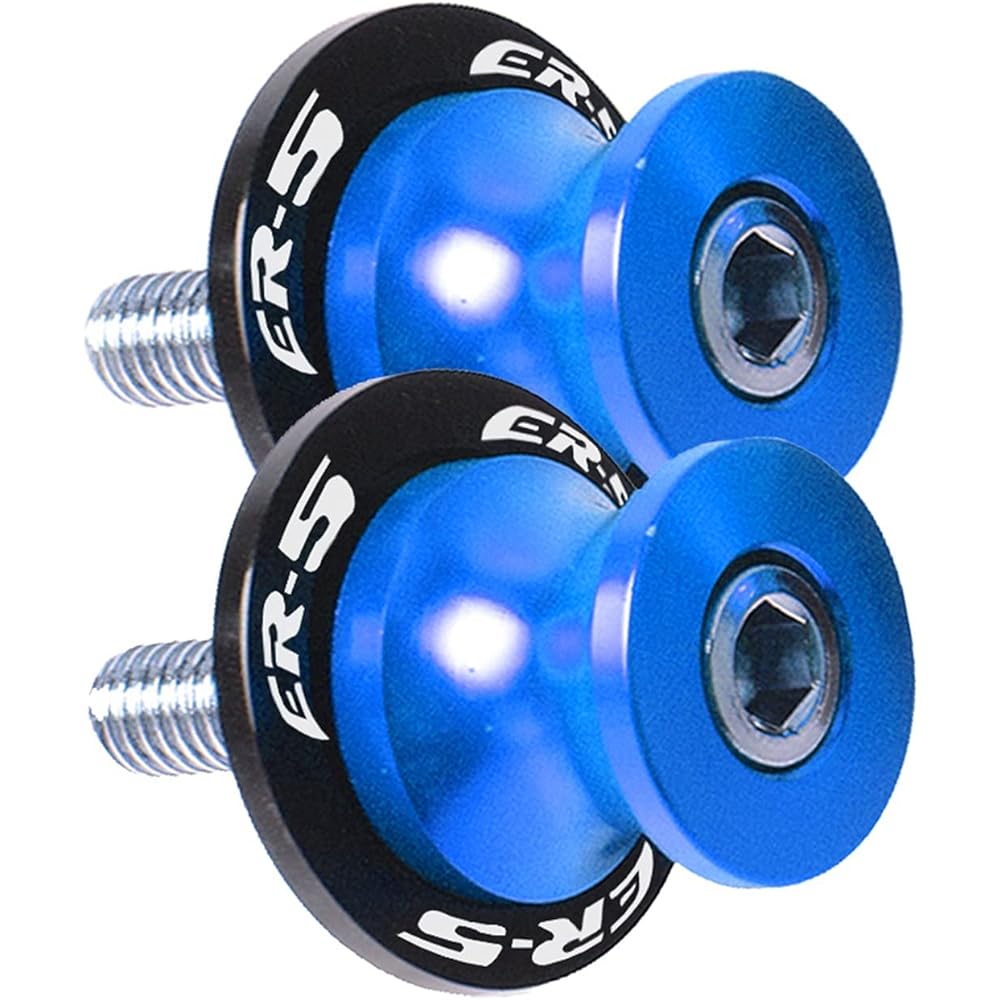 Stand Screw Slider Motorcycle Rear Swing Spool Slider Rear Swing Arm ER-5 Rear Swing Arm Fixing Screw Paddock Suitable for Kawasaki ER-5ER 5 ER5 2004 2005 (Color: 2)