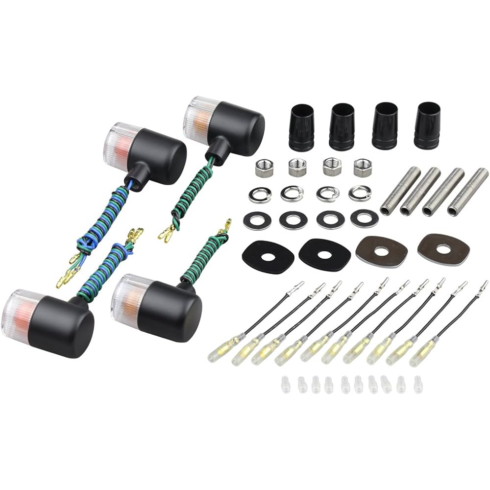 POSH Motorcycle Supplies Turn Signal Classic 71 Type Car Specific Set ZEPHYR1100/RS(~~'00) ZEPHYR750/RS(~~'00) ZEPHYR400χ(~~'00) ZRX400II(~~'00) Black Body/Clear Lens 031492-56~