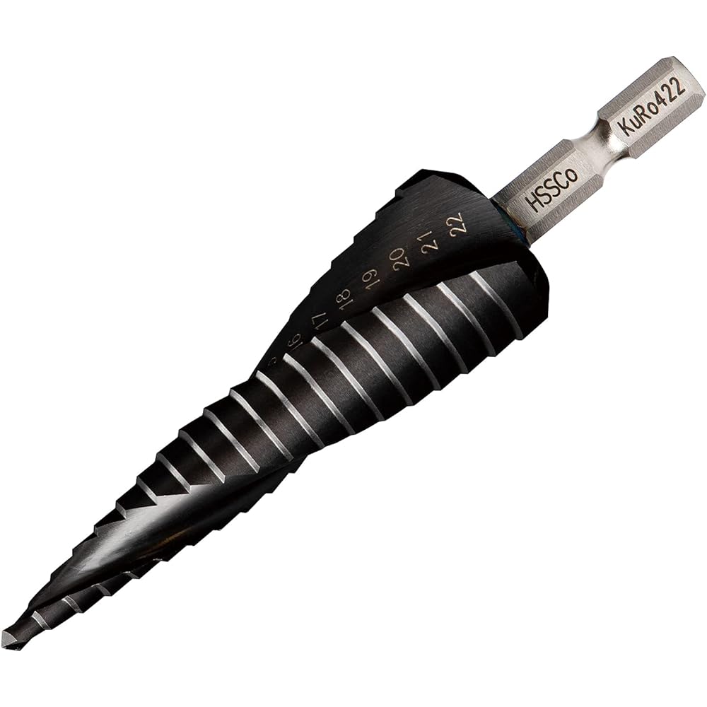 Winning Bore KURO Step Drill Titanium Nitride Aluminum Coating 4-22mm KURO-422