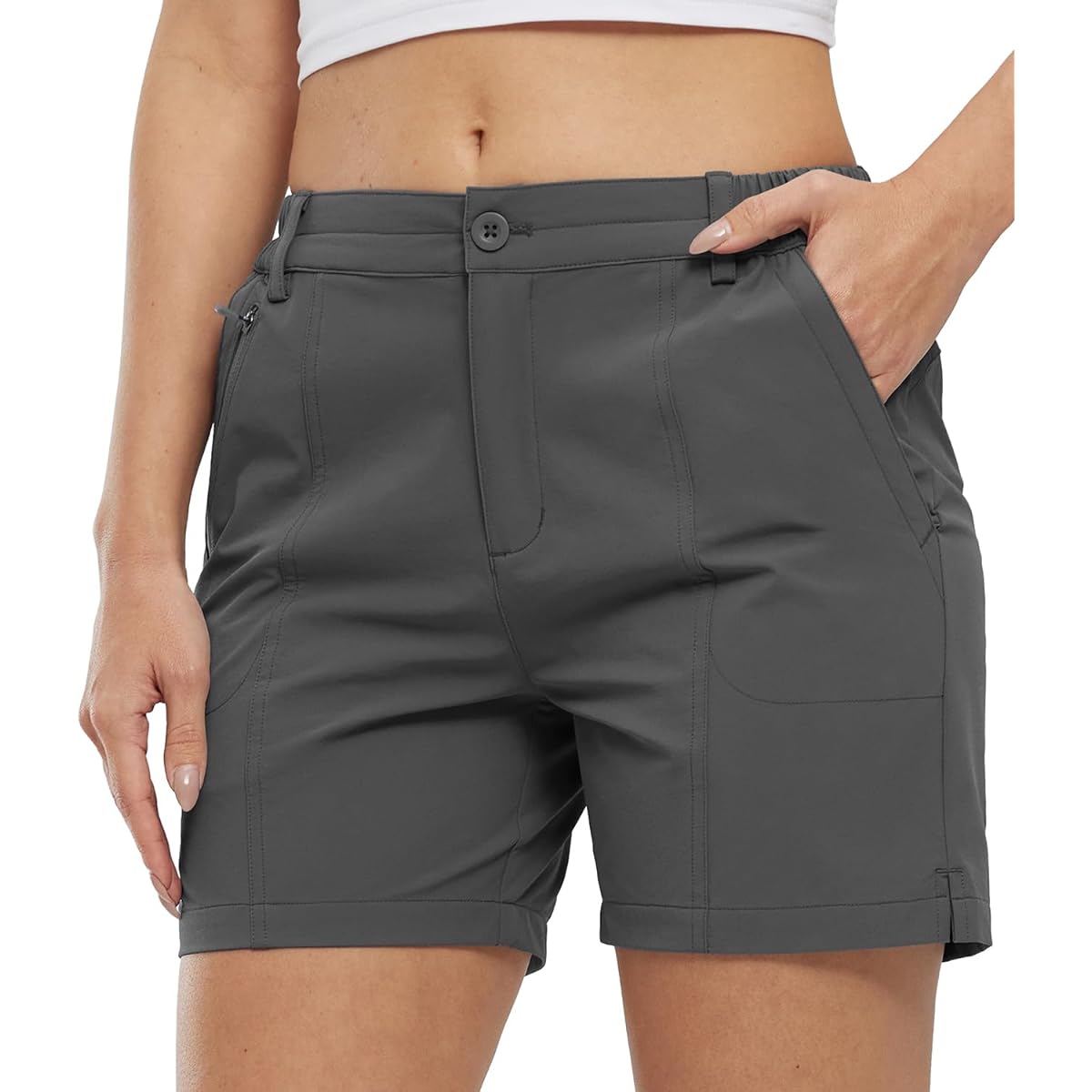 Women's Outdoor Shorts, Running Shorts, Trekking Shorts, Walking Wear, Stretch, Mountain Climbing Trousers, Sweat Absorbent, Quick Drying, Golf Wear, Training Shorts