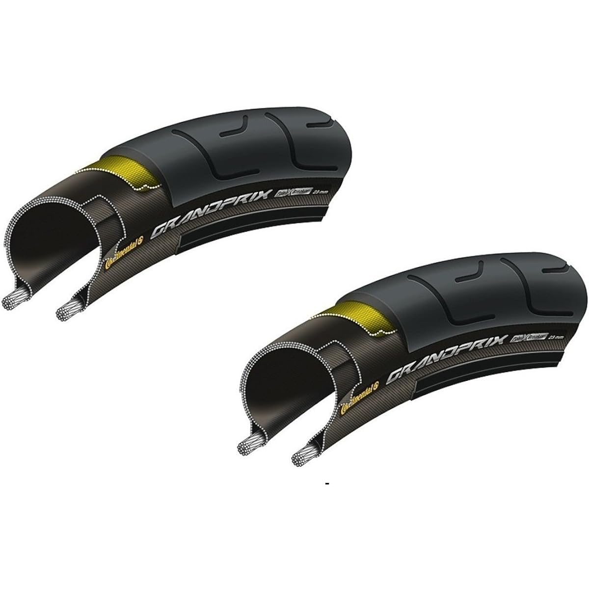 Set of 2 Continental GRAND PRIX Grand Prix 26 x 1.25 (28-559) Clincher Tire 26 x 1 1/8 (Black) [Parallel Import]