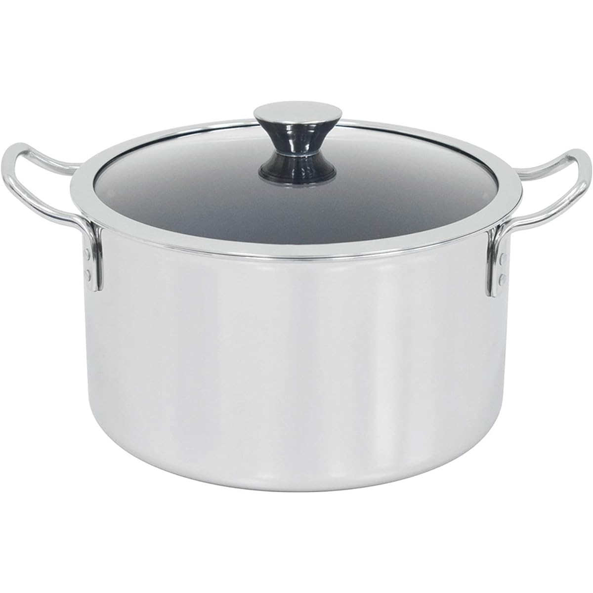 Urushiyama Metal Industry Two-handed Pot 24cm IH Compatible Stainless Steel Made in Japan IH-DUO DUO-24W PFOA Free
