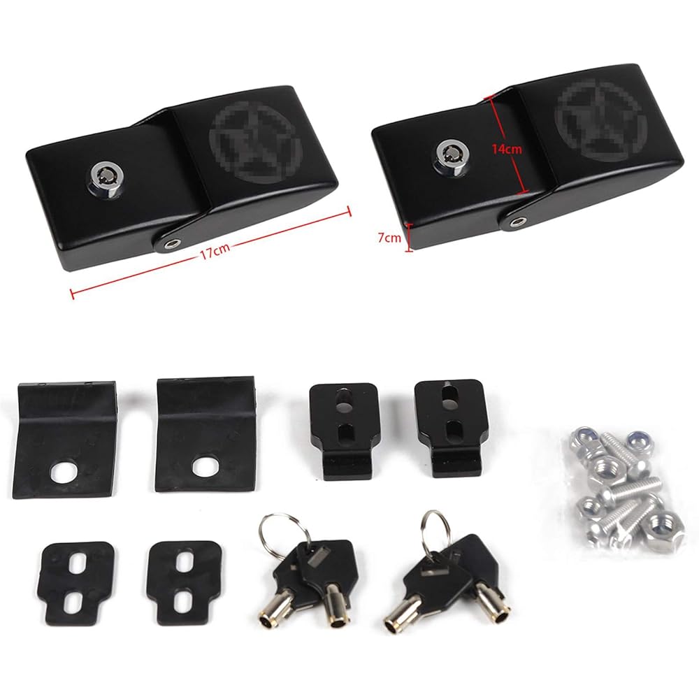 JECAR Food Latch Rock Food Catch Kit Aluminum Food Lock 2007-2018 JEEP WRANGLER MA JK JK JKU 2018-2022 JL JLU & 2020-2022 Gradiator JT Skull Style