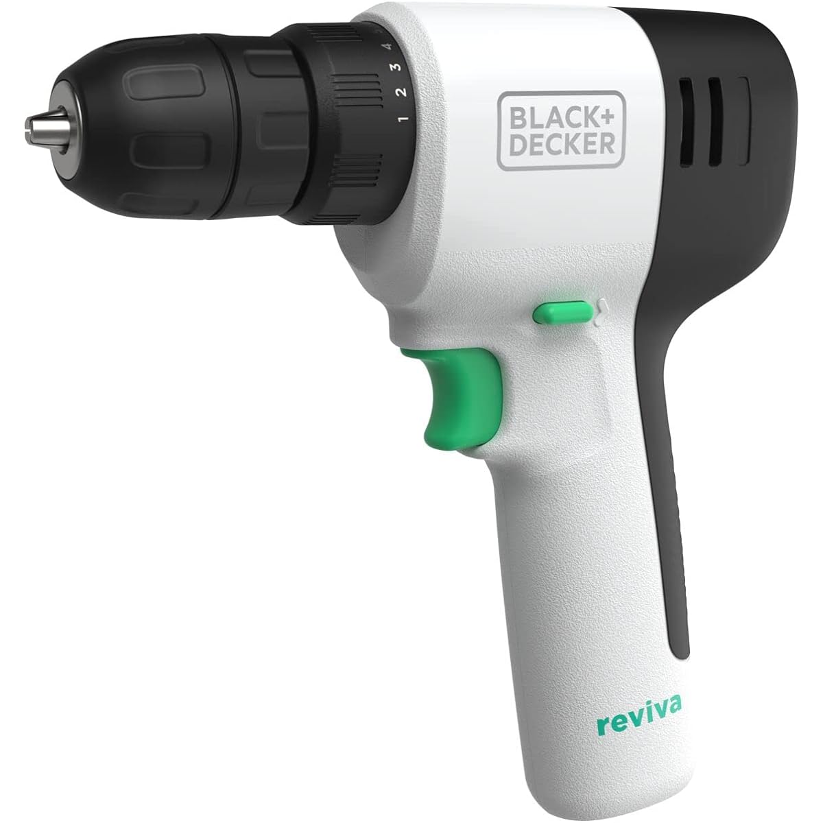 Black and Decker Reviva Drill Driver 10.8V Cordless [Uses Recycled Materials] Power Tool Screw Tightening Drilling Sustainable DIY SDG REVDD12C-JP