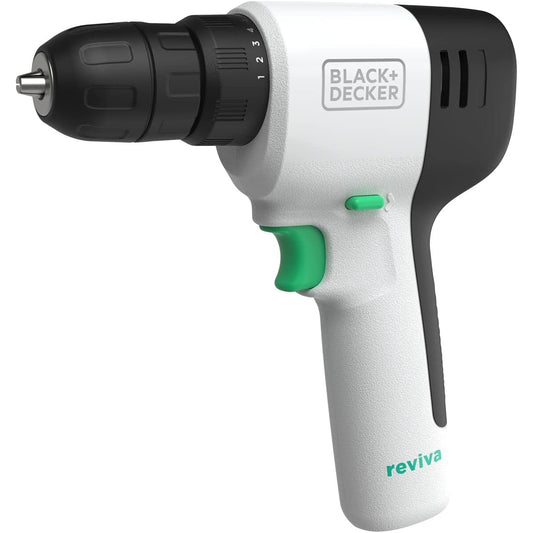 Black and Decker Reviva Drill Driver 10.8V Cordless [Uses Recycled Materials] Power Tool Screw Tightening Drilling Sustainable DIY SDG REVDD12C-JP