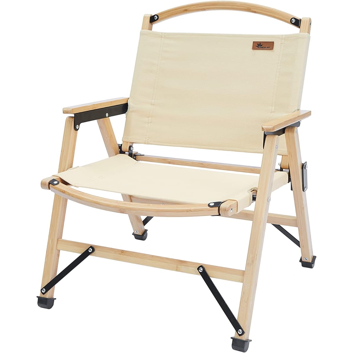 【limited! ] SOLO UP Outdoor Chair Bamboo Low Chair Camping Low Style Chair Bamboo Chair Folding Chair M-2384