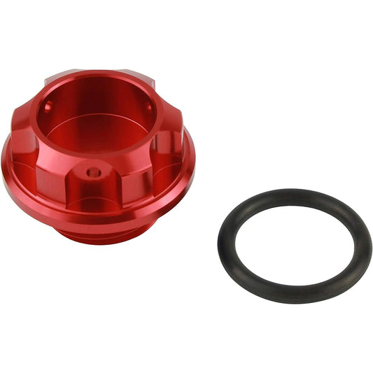 POSH Motorcycle Supplies Machined Oil Filler Cap M24 x P3.0 Red 500005-02