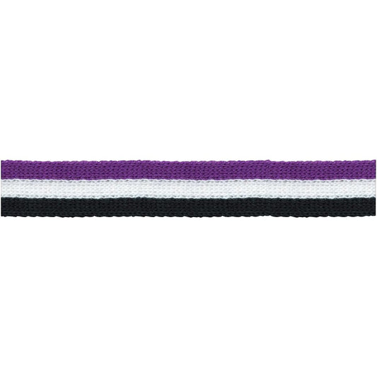 S.I.C. SIC-1253 Cotton Knit Tape (Stripe) 15mm C/#41 Royal Purple x Off White x Black 1 roll (30m)