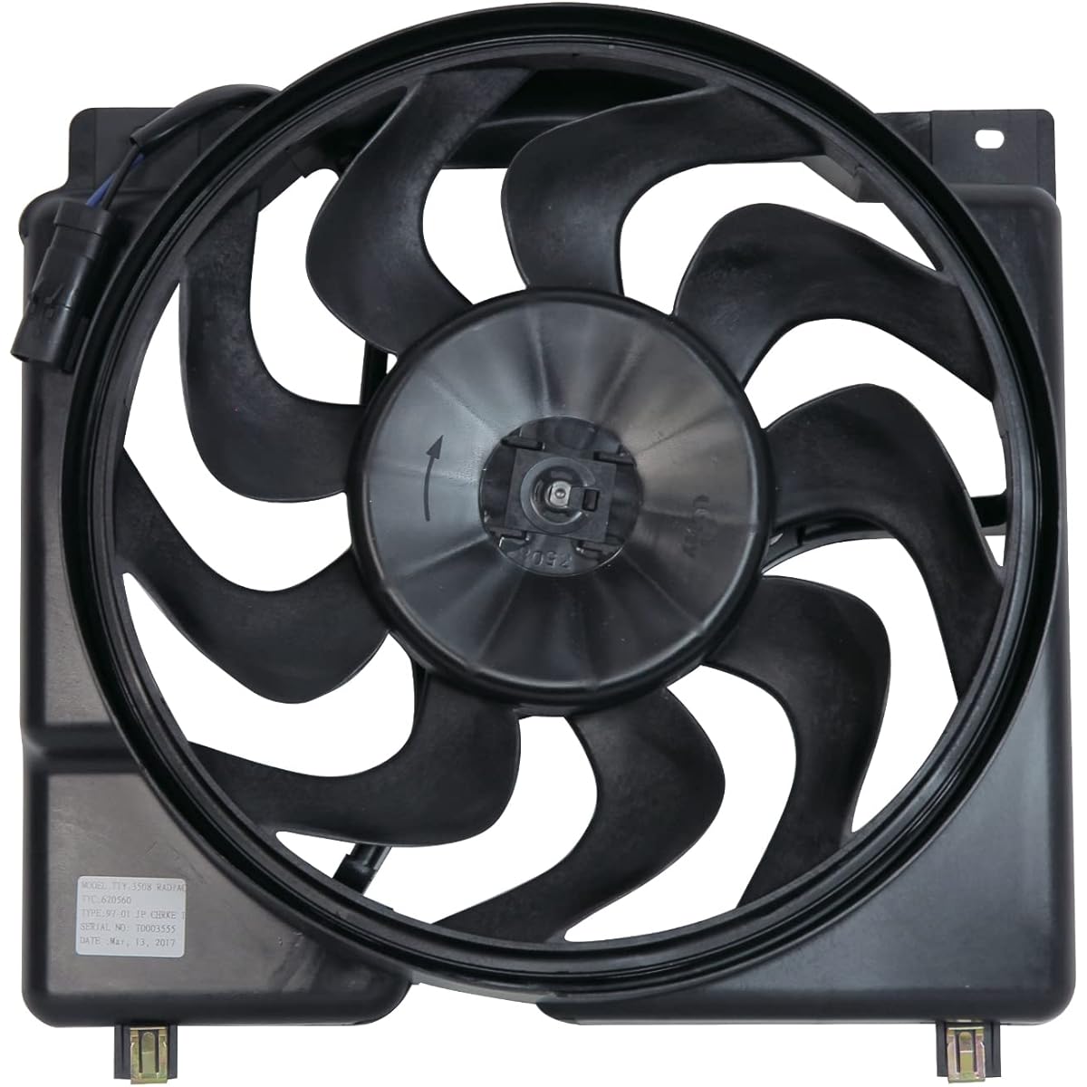 TYC 620560 Cooling Fan ASembris 1997-2001 JEEP CHEROKEE compatible black