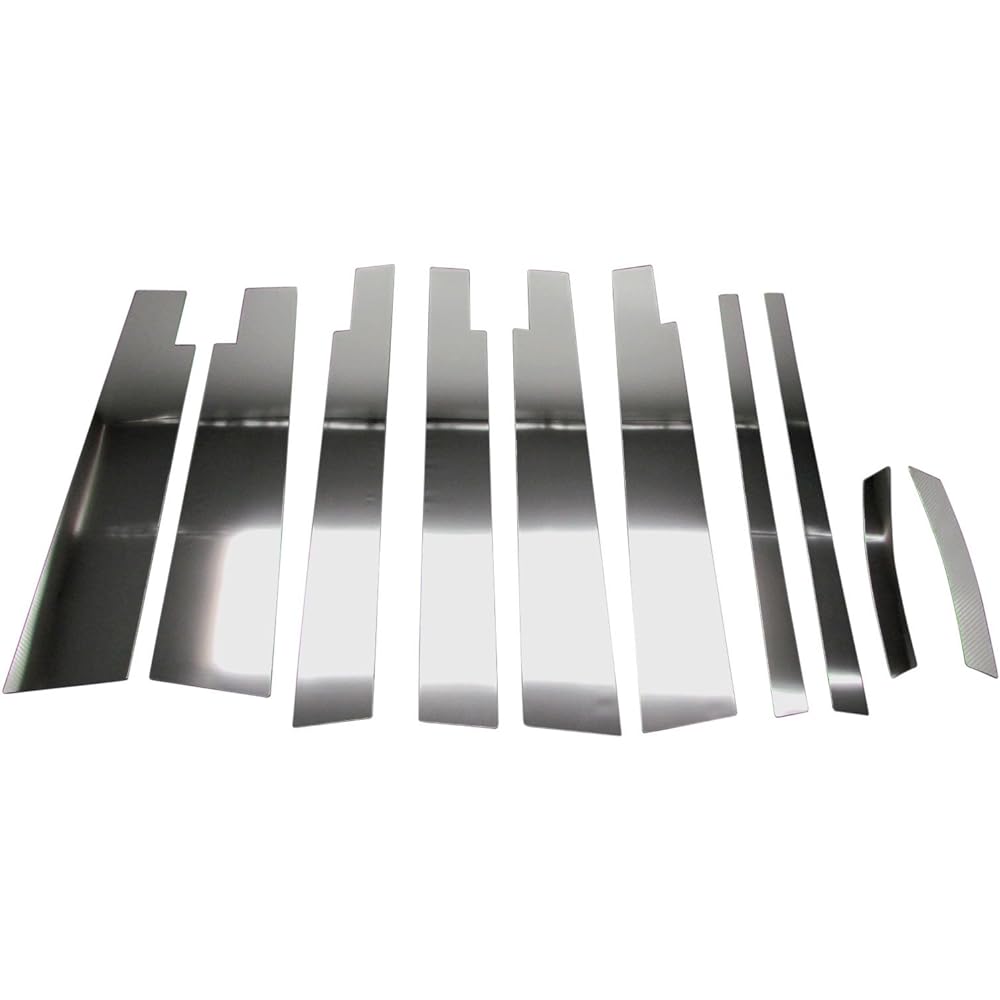 BRIGHTZ Voxy 80 85 Super Mirror Stainless Plated Pillar Panel Visor Useful 10PC [PIL-SIL-268] ZWR80G ZRR80G ZRR80W ZRR85G ZRR85W ZWR ZRR R80 R85 Voxy Voxy Boxy Boxy 13963