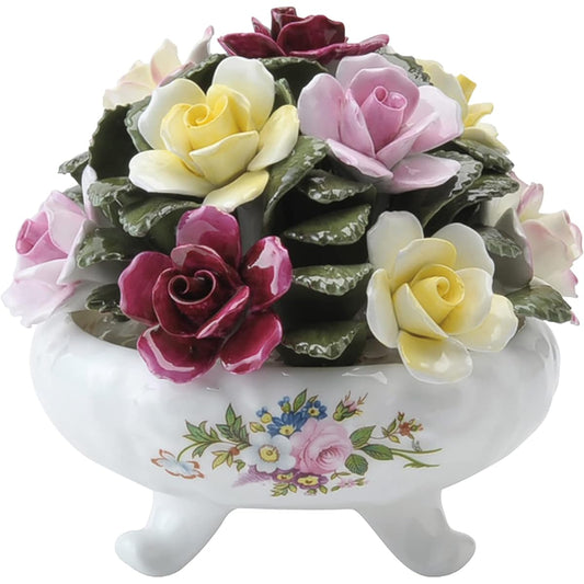 Aynsley Howard Spray Footed Bowl Flower Ceramic Approx. Height 13cm Rose FRHS62009C