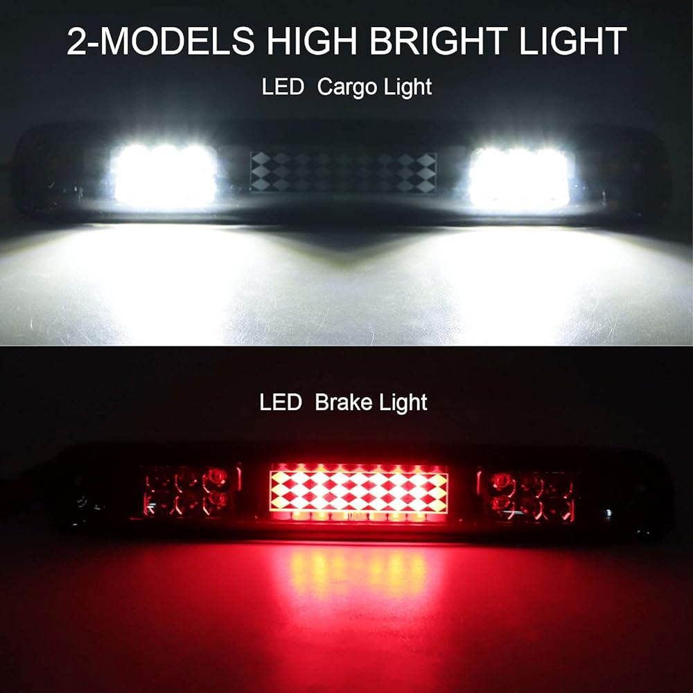 LED Third 3rd Brake Light 1999-2007 Chevrolet Silverad GMC 1500 2500 3500 HD Classic Rear Glan Lump High Mount Stop Light