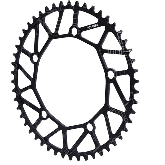 Bicycle Chain Ring Crank Plate Easy to Install Outdoor Positive/Negative Teeth 130BCD Crank Single Disc 50 52 54 56 58T