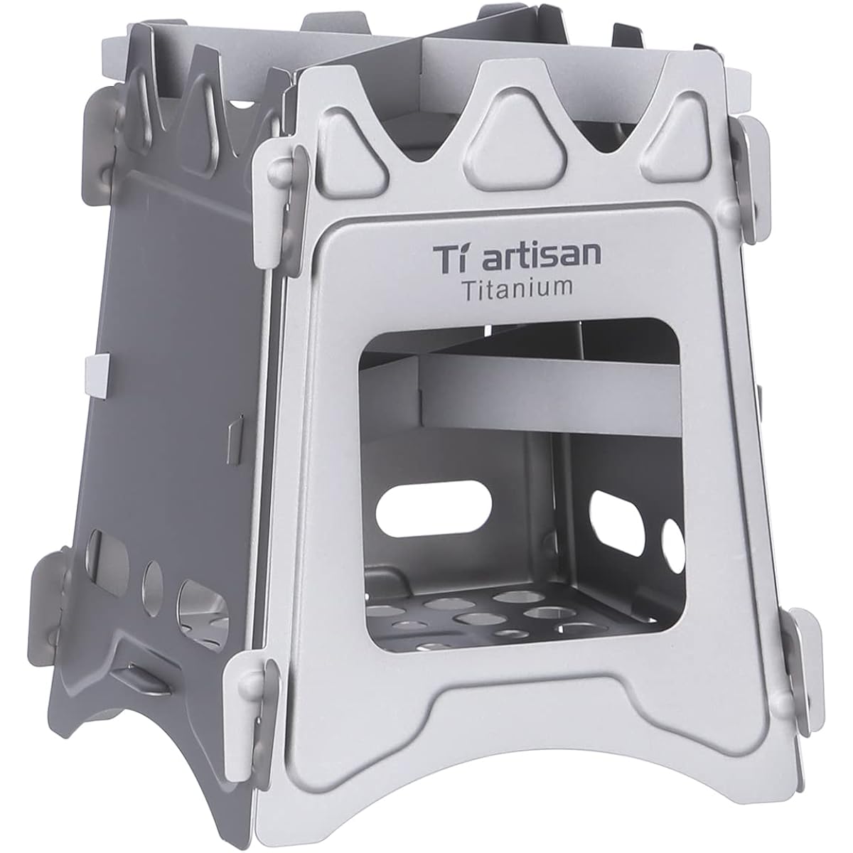 Ti artisan Titanium Wood Stove Lightweight Portable Alcohol Stove for Outdoor Camping BBQ (WS009STD)