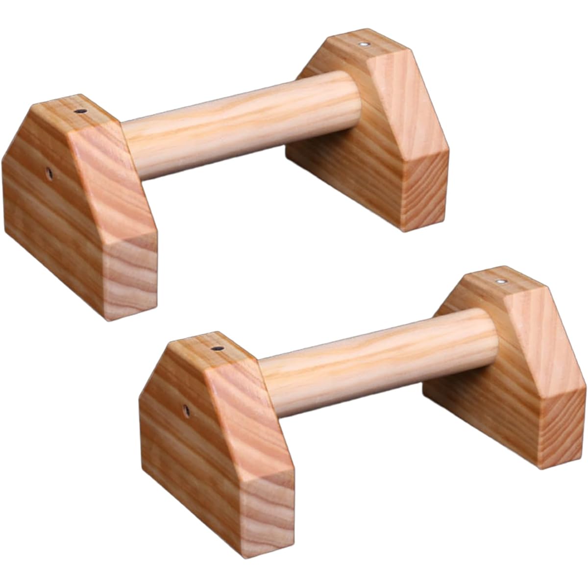 Asdays Push Up Bar, Wooden Push Up Bar, Muscle Training, Handstand Bar, Large, Thick, Stable, Sturdy, Non-Slip, Load Capacity 300kg, Set of 2