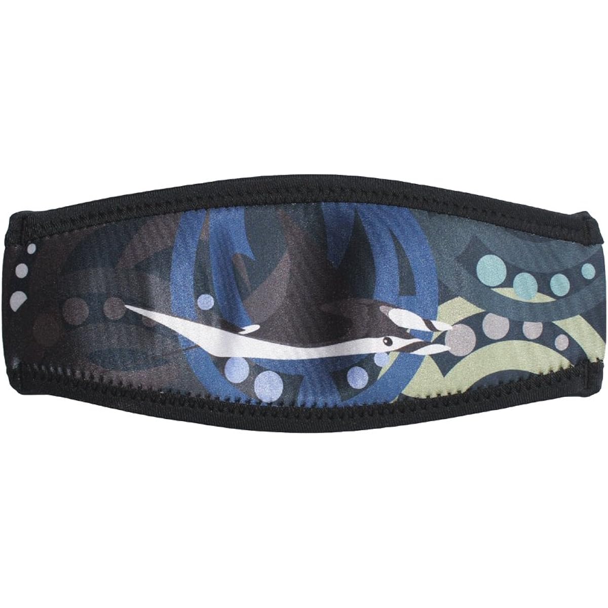 SeaCanary Snorkeling Diving Mask Strap Cover Macau Manta Black