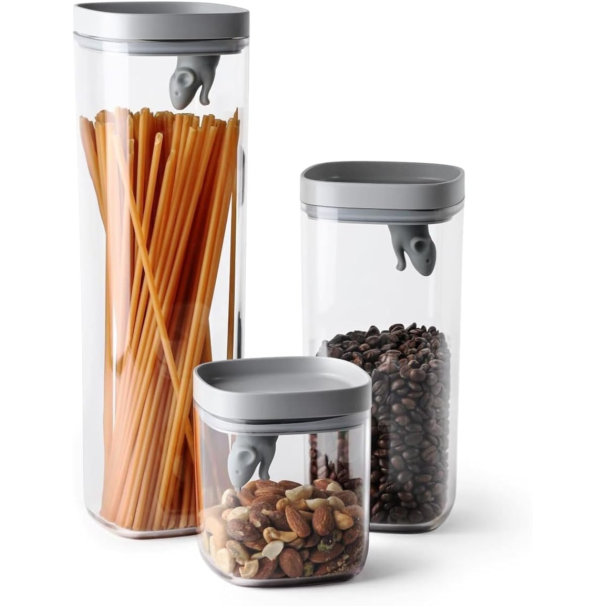 Qualy Storage Container Storage Jar LUCKY MOUSE STORAGE JAR Set of 3