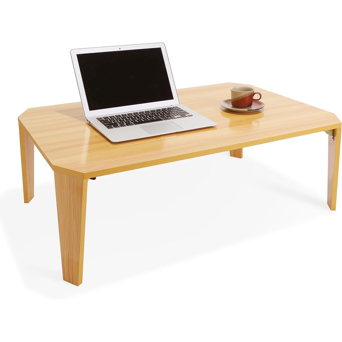 TITIROBA Low Table, Folding Mini Table, Width 90cm, Height 32cm, Foldable, Stylish, No Assembly Required, Small, Mini, Compact, Oak Chabudi, Low Table, Sturdy, Children's Desk, Single Person Living Alone, Folding Table