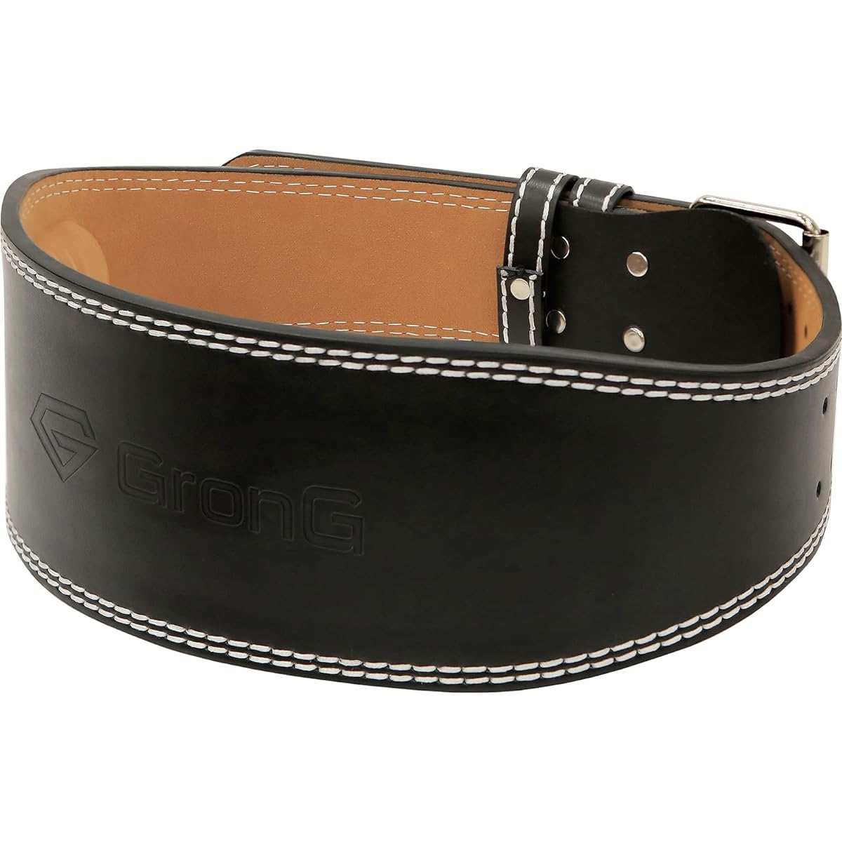 GronG Training Belt Regular Type Power Belt Muscle Training Lifting Belt Made of Cowhide