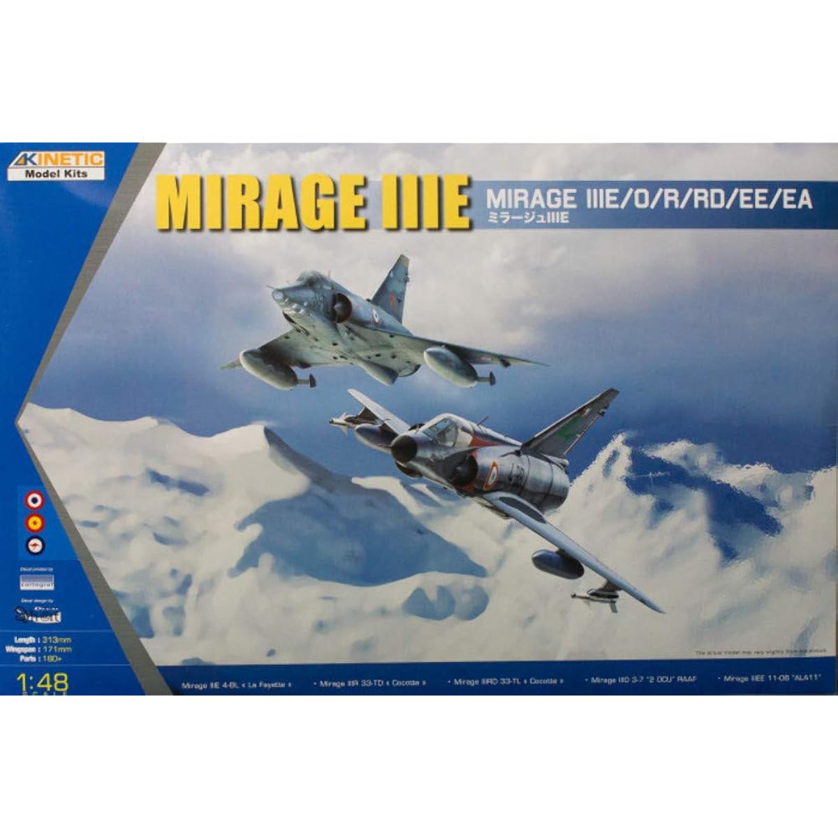 Kinetic 1/48 Mirage III E/O/RD/EE/EA plastic model