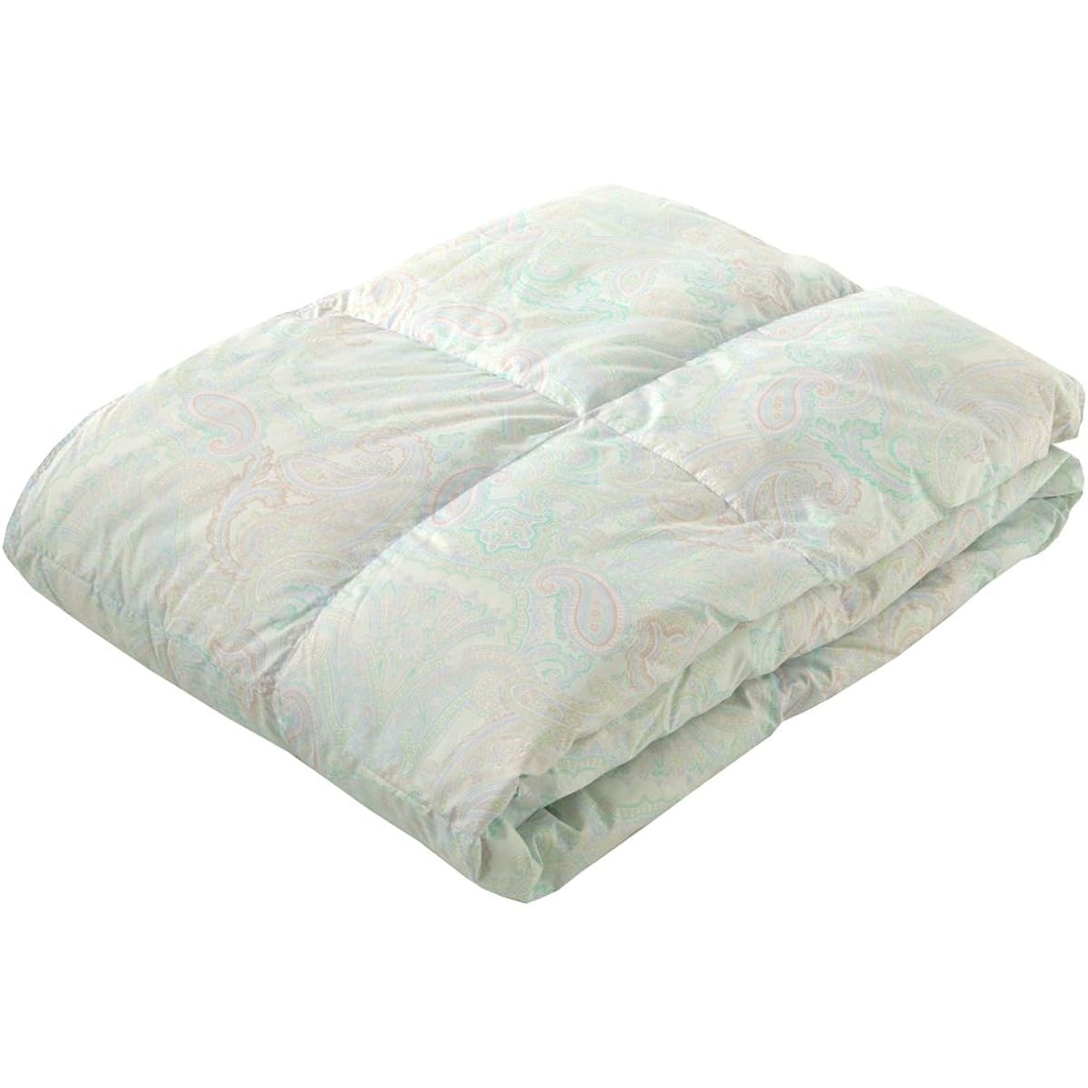 Tokyo Nishikawa Down Skin Comforter Single White Duck Down 85% Washable Green