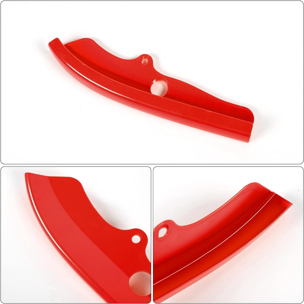 HOOLCAR Front Bumper Lip Spuritter Protector Front Shavel Cover 2015-2021 Dodge Challenger Skat Pack R/T GT SRT PLUS Red 2 pieces