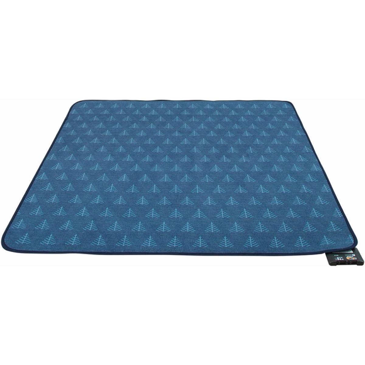 KODEN Hot Carpet, 2 Tatami Mats, 176 x 176 cm, Navy, with Cover, Tree Pattern, Soft to the Touch, Can be Folded Small, Energy Saving, Heating Surface Switching, 8h OFF, Slide Temperature Adjustment VWU2015-NPK