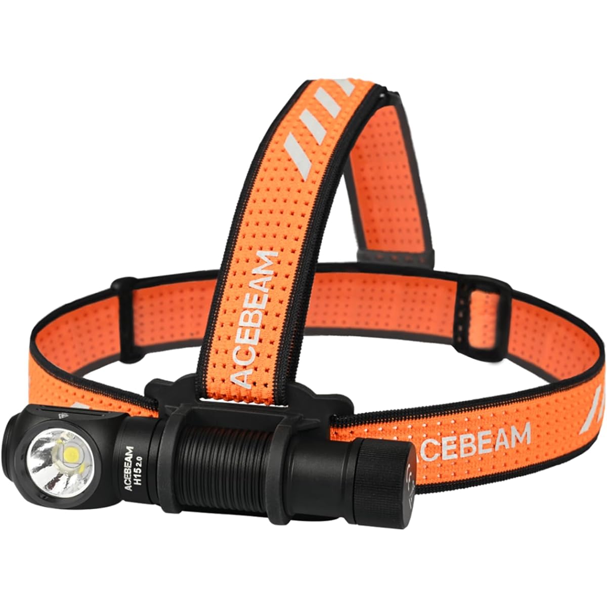 LED Headlight Work Light ACEBEAM H15 2.0 L Type Work Light USB-C Rechargeable Multifunctional Headlamp Bright 2800 Lumens with White/Red Light Helmet Light Waterproof For Climbing, Fishing, Disaster Prevention, Work (Black)