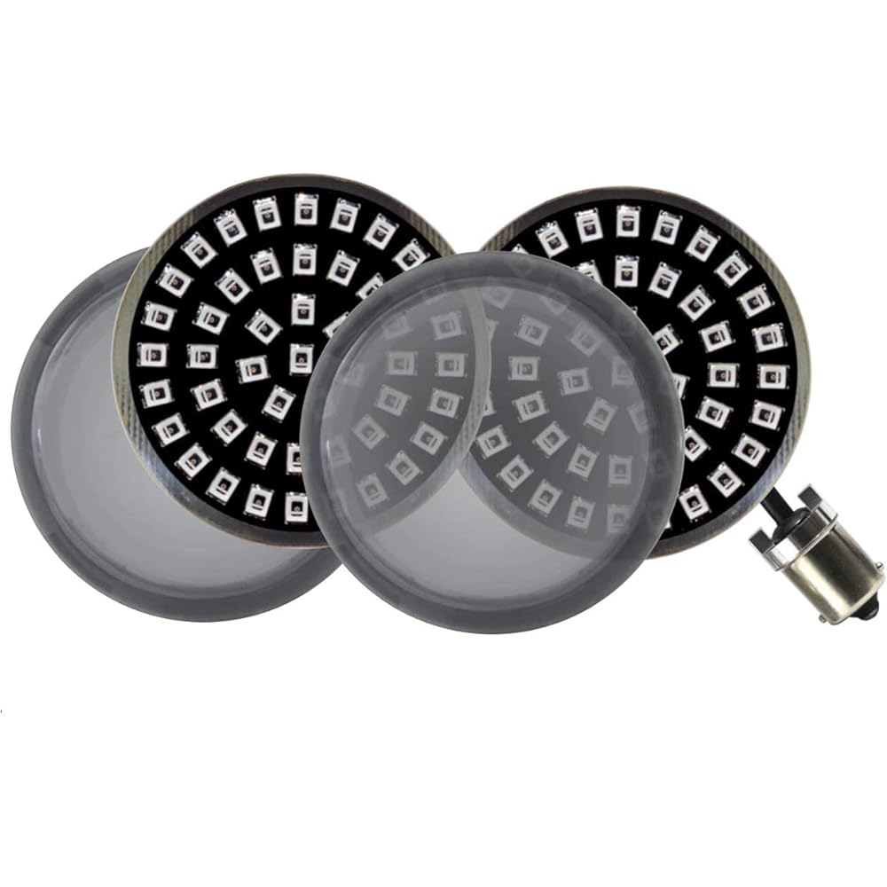 Eagle Lights Generation II Midnight Edition Rear 1156 Red 2" LED Turn Signal Smoke Lens for Harley-Davidson
