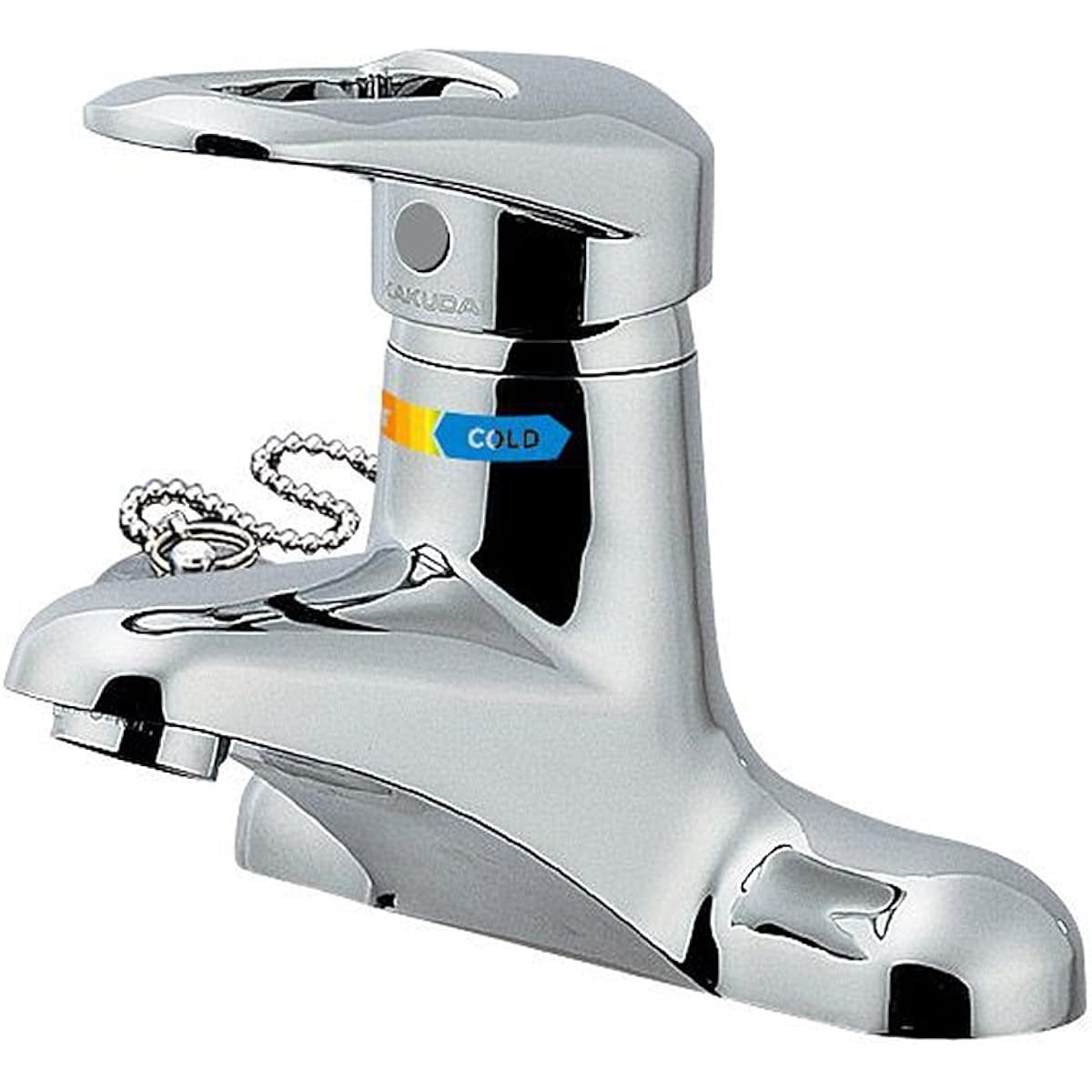 Kakudai Washbasin Stand with Limited Hot Water Supply Eco Single Lever Mixing Faucet Can be Installed in 2 Holes General Area Specifications 185-101