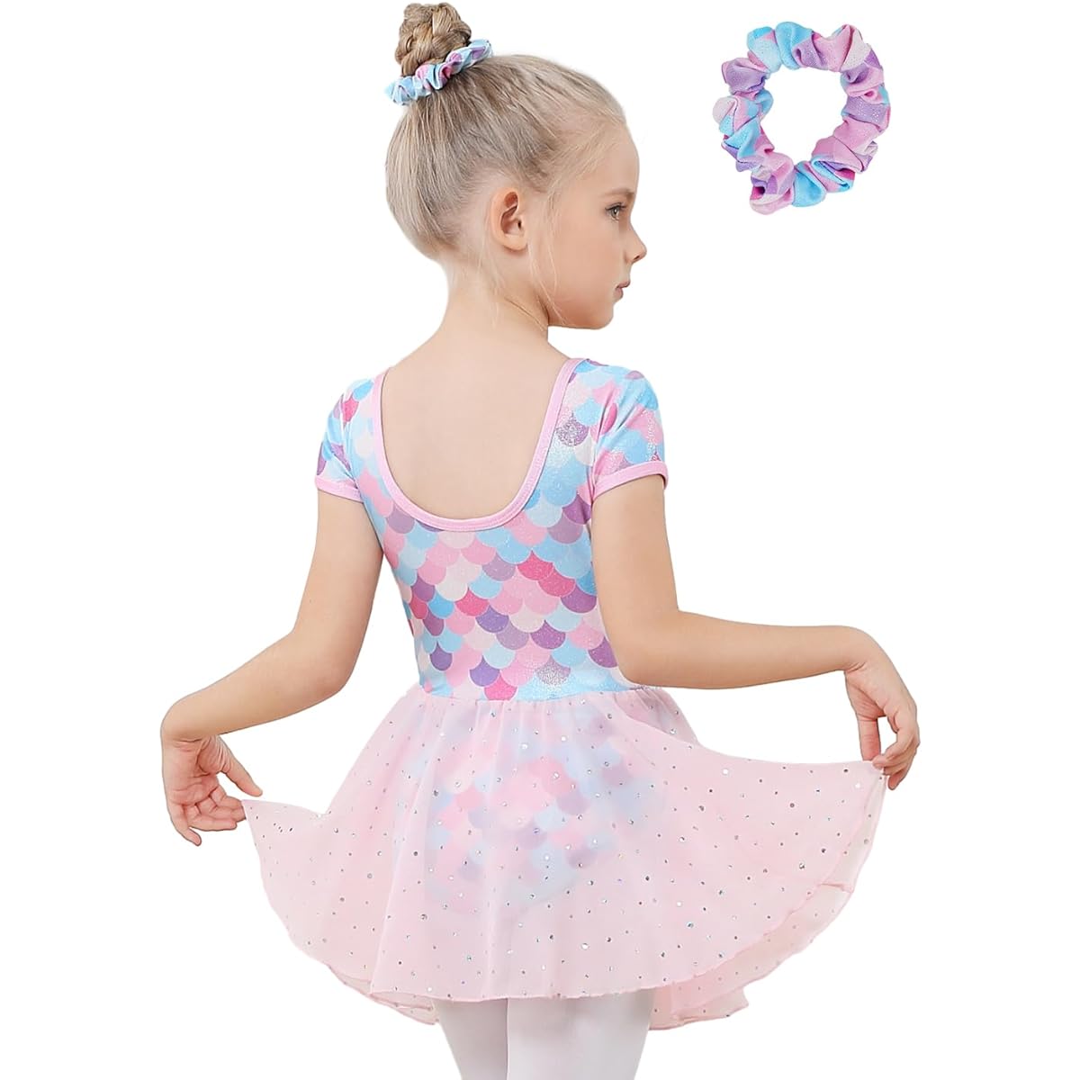 Gogokids Ballet Leotard, Children's Dress, Skirt Included, Ballet Wear for Kids, Dance, Rhythmic Gymnastics, Practice Wear, Lesson Wear, Recital