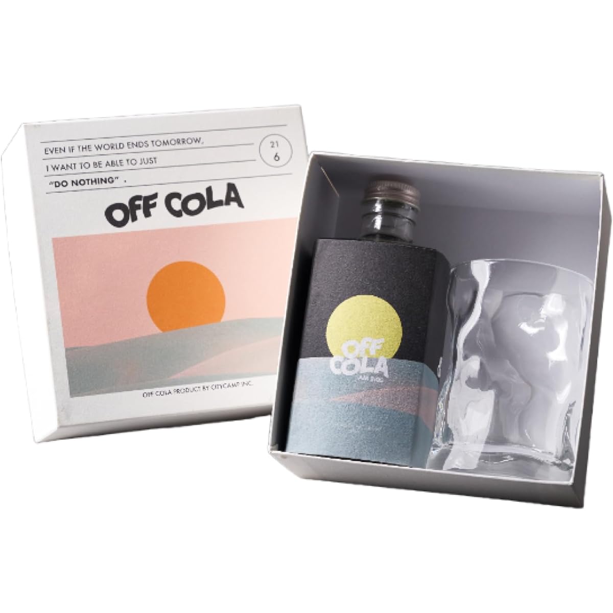 OFFCOLA am2:00 Glass Set Craft Cola Present Gift Men Women