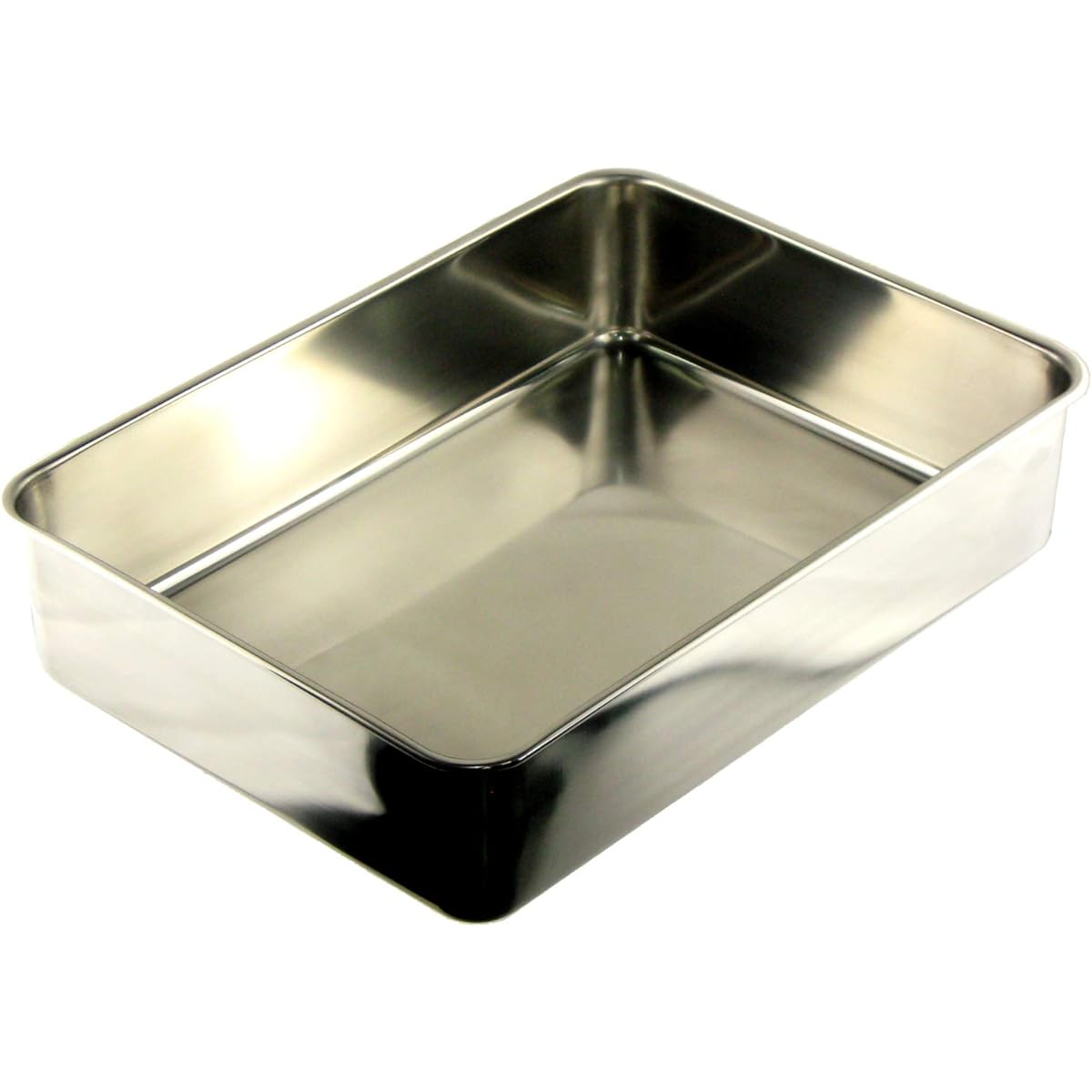 Nagao Tsubame Sanjo Deep Type Bat 43.5cm Square Storage Container 18-8 Stainless Steel No. 11 Made in Japan