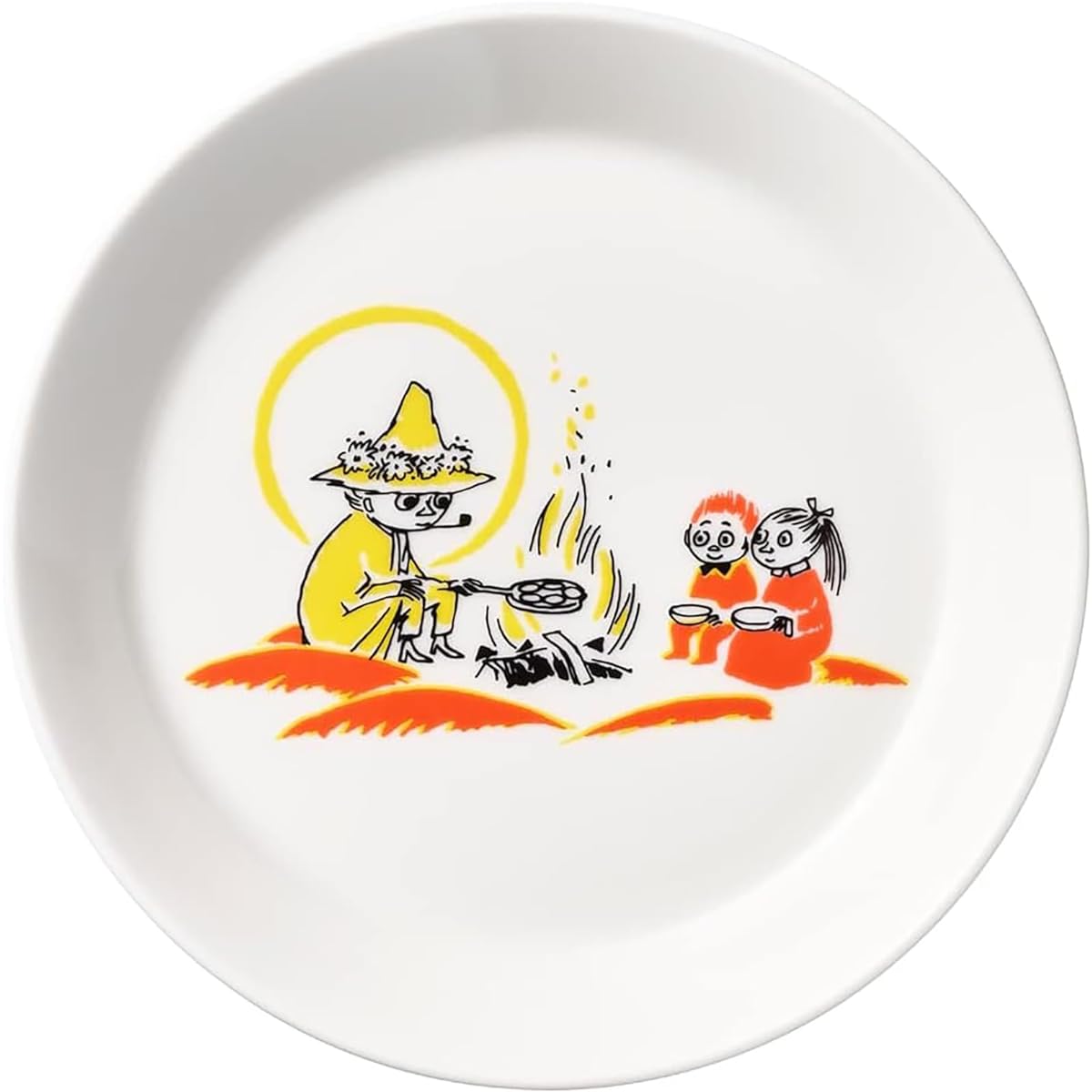 [Regular Imported Goods] Moomin (Moomin by ARABIA) Dish Plate 19cm "ABC" Snufkin Pattern Moomin Tableware Arabia 1064954