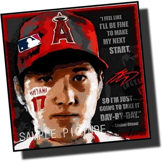SHOHEI OTANI Shohei Otani Los Angeles Angels Overseas Sports Art Panel Wooden Wall Hanging Interior Poster