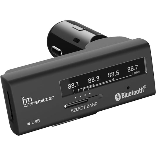 Kashimura Bluetooth FM Transmitter 4 Band USB 1 Port 2.4A Simple Operation Compatible with 12V/24V Cars NKD-189