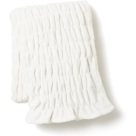 Francfranc WARMY Ripple Blanket (Blanket) Double 180×200cm Pink