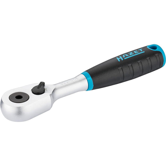 HAZET HiPer Fine Tooth Reversible Ratchet Torque Wrench for Bits Silver Made in Germany Output: Hexagonal 6.3mm (1/4 inch) Small Operating Angle 4° Unit Dimensions 116mm [Regular Japanese Import Product] 863HPB