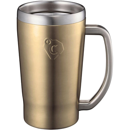 Doshisha Freezing Tumbler Mug Cooled to Sub-Freezing Points ON℃ZONE 420ml Gold OZFJ-420GD