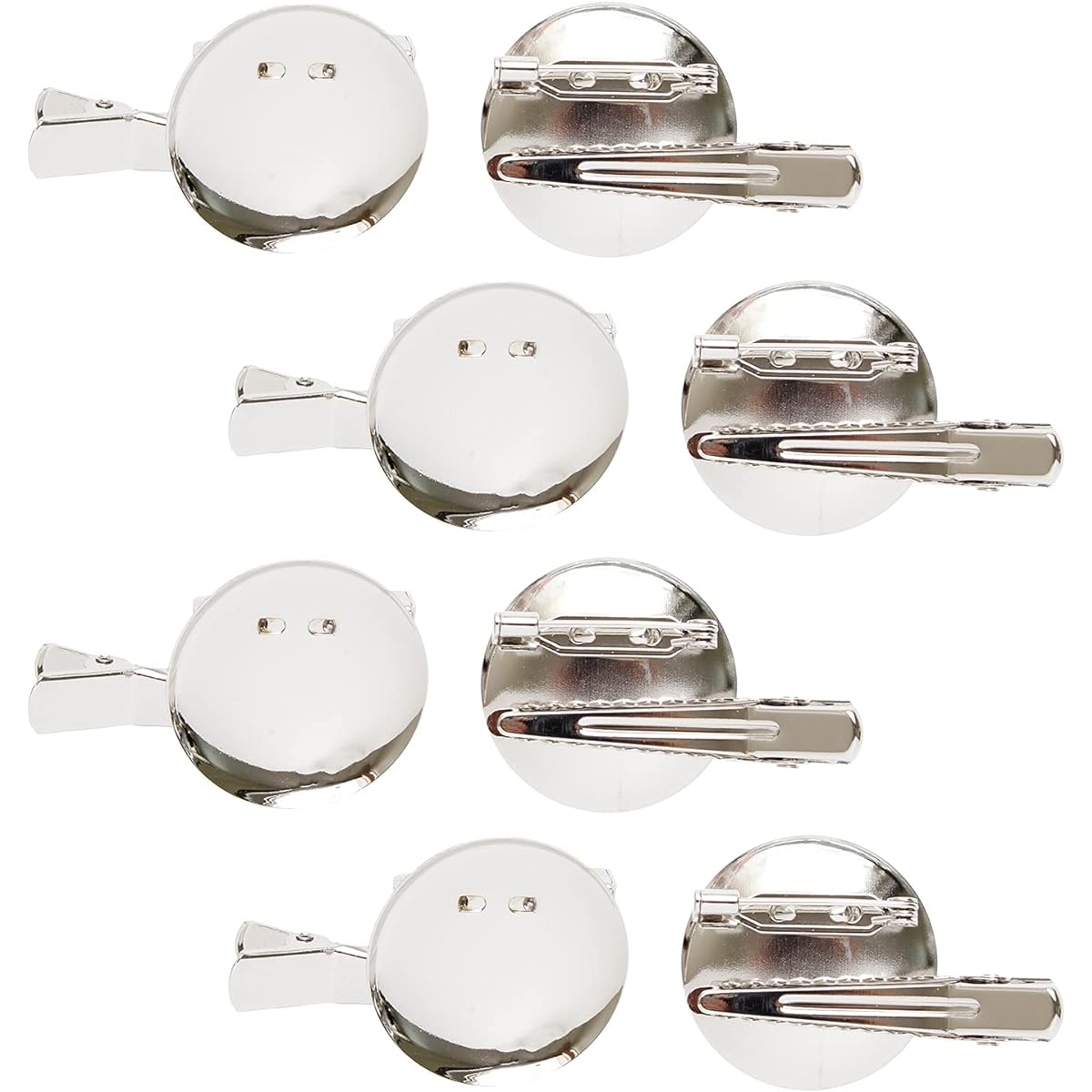 Nippon Chuko NBK corsage clip with stand φ27mm 100 pieces Silver KE216-100