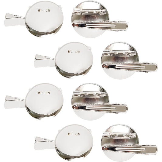 Nippon Chuko NBK corsage clip with stand φ27mm 100 pieces Silver KE216-100