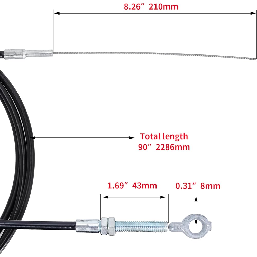 MANCO ASW GO Cartro Buggy Expanded 90 inch Long Throter Cable 8173 82 inch basis