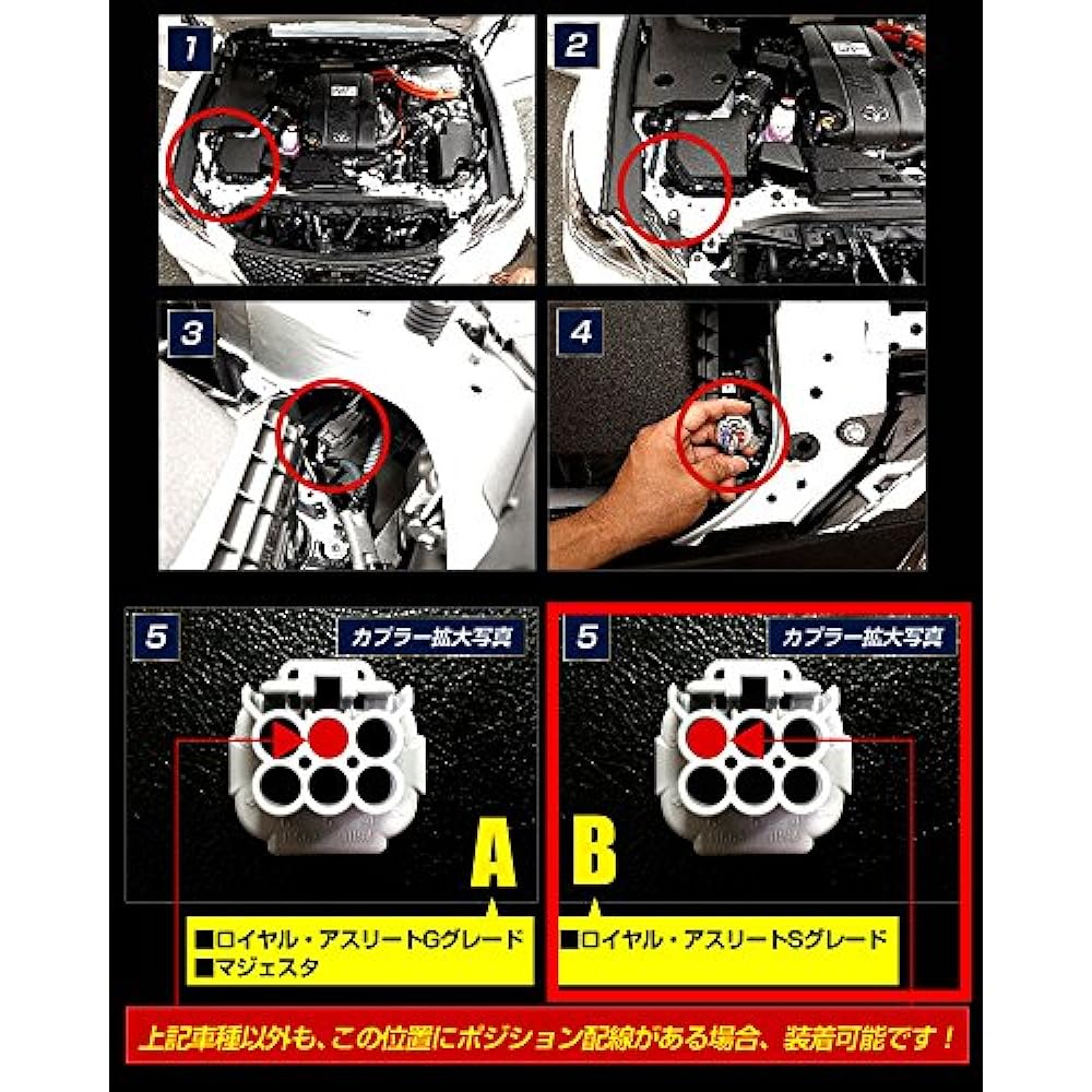 YOURS. Crown 210 exclusive LED daylight unit system [B type] Ideal for daylighting LED position Athlete Royal CROWN 210 Crown Custom Parts Accessories Dress Up TOYOTA yf610-1114 [3] S